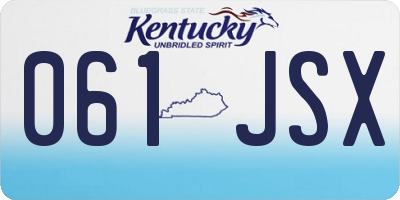 KY license plate 061JSX