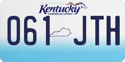 KY license plate 061JTH