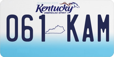 KY license plate 061KAM