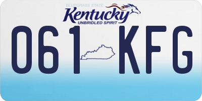 KY license plate 061KFG