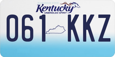 KY license plate 061KKZ
