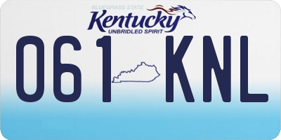 KY license plate 061KNL