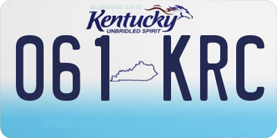 KY license plate 061KRC