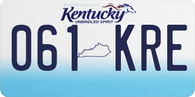KY license plate 061KRE