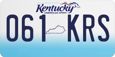 KY license plate 061KRS