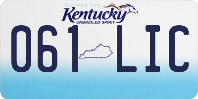KY license plate 061LIC