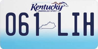KY license plate 061LIH