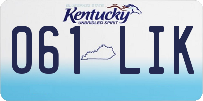 KY license plate 061LIK