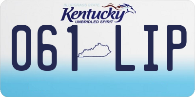 KY license plate 061LIP