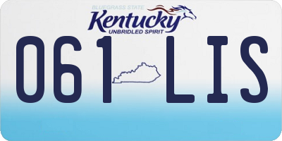 KY license plate 061LIS