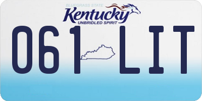 KY license plate 061LIT