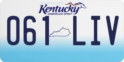 KY license plate 061LIV