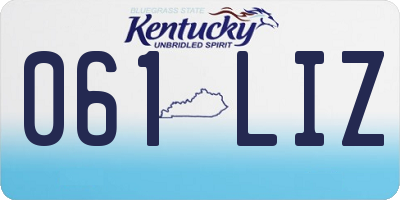 KY license plate 061LIZ