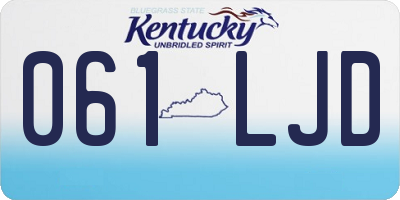 KY license plate 061LJD