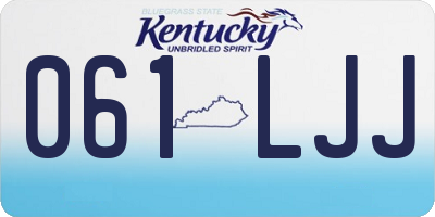 KY license plate 061LJJ