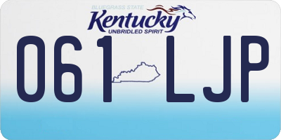 KY license plate 061LJP
