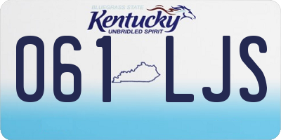 KY license plate 061LJS