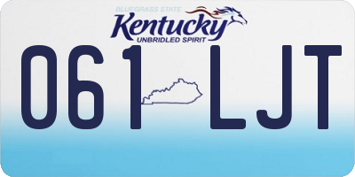 KY license plate 061LJT