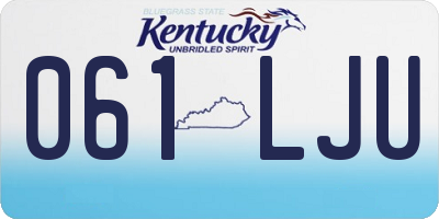 KY license plate 061LJU