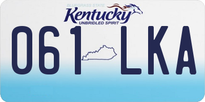KY license plate 061LKA