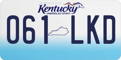 KY license plate 061LKD