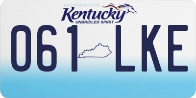 KY license plate 061LKE