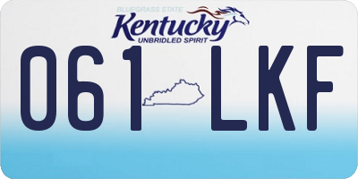 KY license plate 061LKF