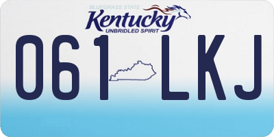 KY license plate 061LKJ