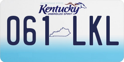 KY license plate 061LKL
