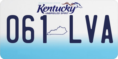 KY license plate 061LVA