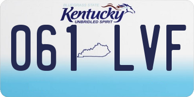 KY license plate 061LVF