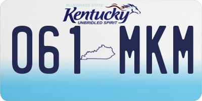 KY license plate 061MKM