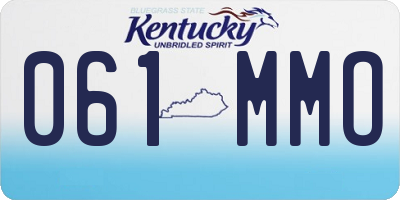 KY license plate 061MMO