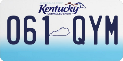 KY license plate 061QYM