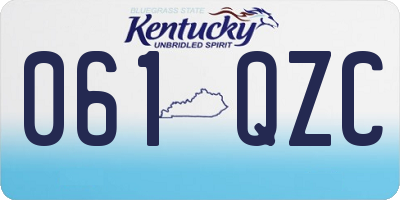 KY license plate 061QZC