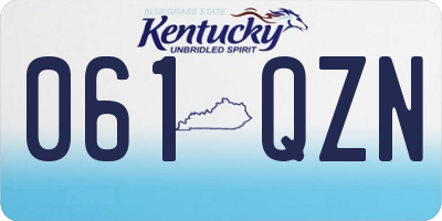 KY license plate 061QZN