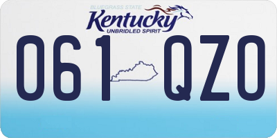 KY license plate 061QZO