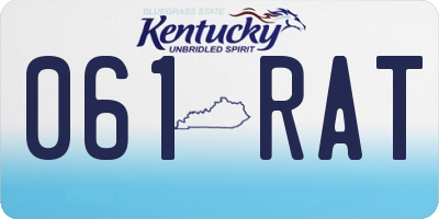 KY license plate 061RAT