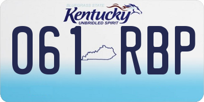 KY license plate 061RBP