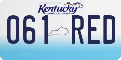 KY license plate 061RED