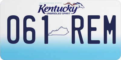 KY license plate 061REM