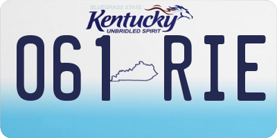 KY license plate 061RIE