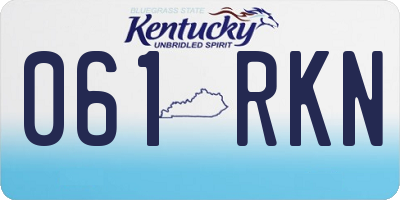 KY license plate 061RKN