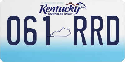 KY license plate 061RRD