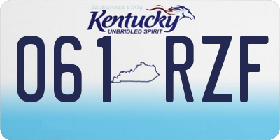 KY license plate 061RZF