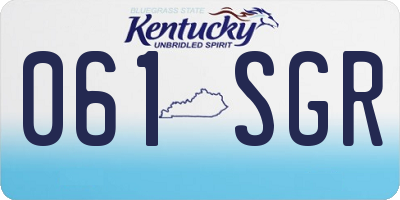 KY license plate 061SGR