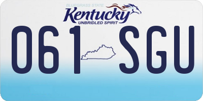 KY license plate 061SGU