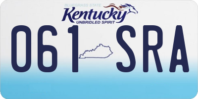 KY license plate 061SRA