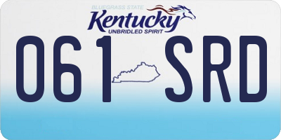 KY license plate 061SRD