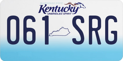 KY license plate 061SRG